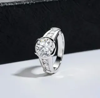 Anillo Plata 3CT Moissanita