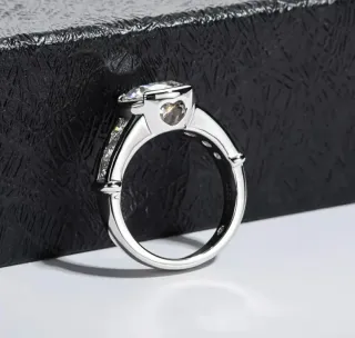 Anillo Plata 3CT Moissanita