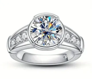 Anillo Plata 3CT Moissanita