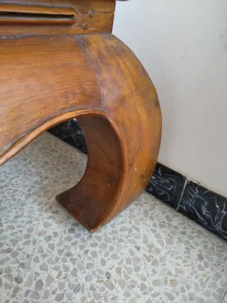 Mesa de centr opio maciza con cristal