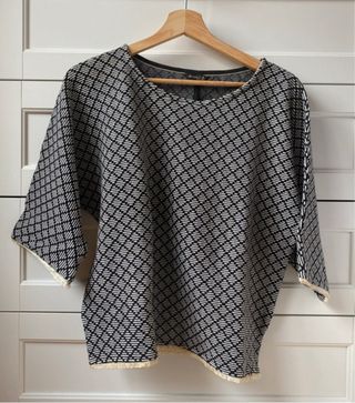 Jersey Massimo Dutti Negro y Beige Talla Única