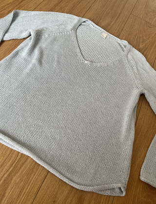 Jersey H&M punto fino azul claro