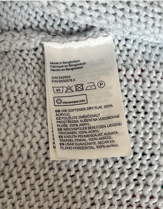 Jersey H&M punto fino azul claro