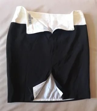 Falda Roberto Torretta bicolor cremalleras