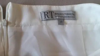 Falda Roberto Torretta bicolor cremalleras