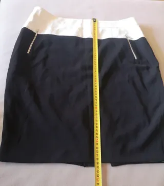 Falda Roberto Torretta bicolor cremalleras