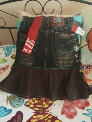 Falda vaquera chica Phink bordada 164/14