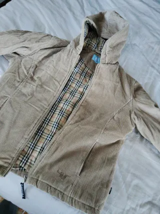 Chaqueta Tenth Beige Cuadros Capucha