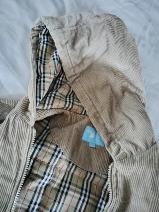 Chaqueta Tenth Beige Cuadros Capucha