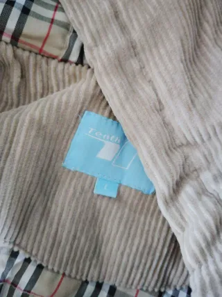 Chaqueta Tenth Beige Cuadros Capucha