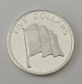 Bahamas 5 Dollari Argento 1974