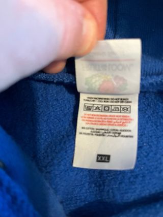 Felpa blu I love baseball taglia XXL