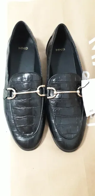 Mocasines Mango Negros Talla 37