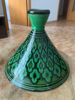 Tajín Marrakech Cerámica Verde , negro y marron