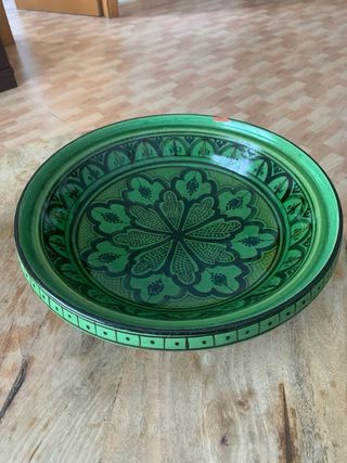 Tajín Marrakech Cerámica Verde , negro y marron