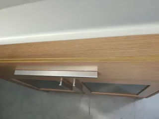 Mueble baño dos tonos de  Roble con lavabo de 80cm