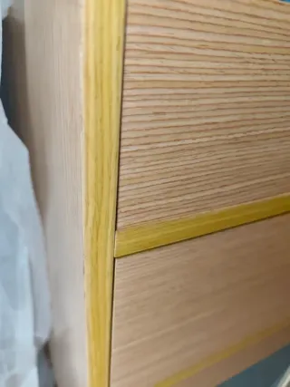 Mueble baño dos tonos de  Roble con lavabo de 80cm