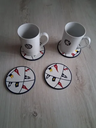 Set 4 Sottobicchieri Marine Business in pvc