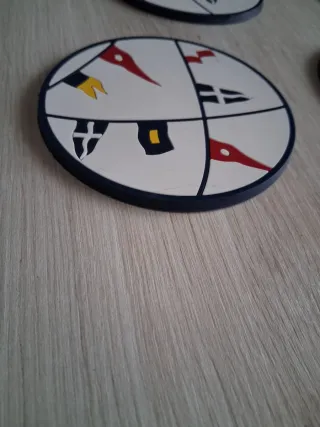 Set 4 Sottobicchieri Marine Business in pvc