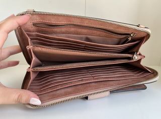 cartera monedero grande Parfois Rosa empolvado