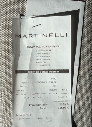 Zapatos Martinelli Azul Marino Hombre Talla 41