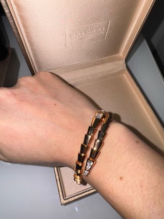Pulsera Bulgari Serpenti Oro Diamantes y Caja