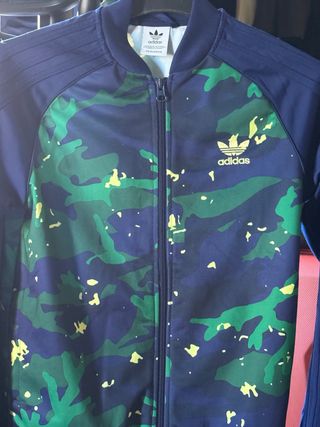 Chaqueta Adidas Camuflaje Azul y Verde