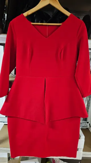 Vestido Rojo Peplum