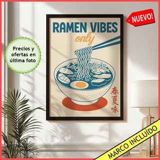 Cuadro de Cocina Ramen Vibes Cocina - Poster Ramen