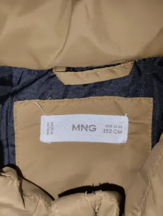 Chaleco Mango Kids Acolchado Full Zip Camel 11/12