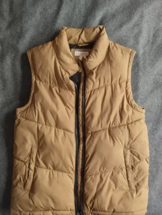 Chaleco Mango Kids Acolchado Full Zip Camel 11/12