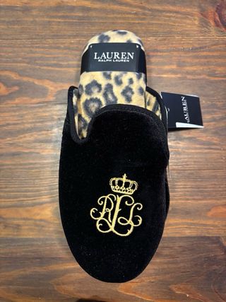 Zapatillas pantunflas polar leopardo Ralph Lauren