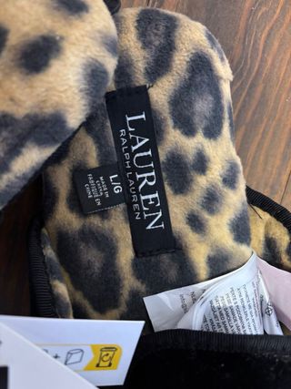 Zapatillas pantunflas polar leopardo Ralph Lauren