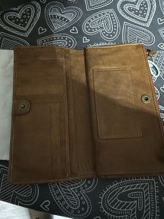 Cartera Biba Marrón Cuero Trenzado