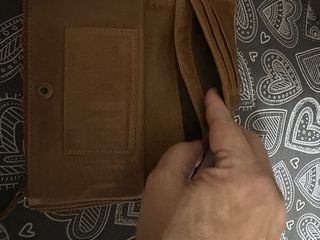 Cartera Biba Marrón Cuero Trenzado