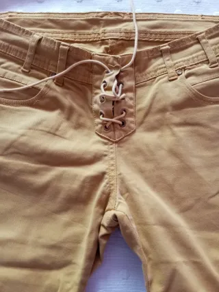 2 Pantalones Mujer Mostaza y Lila