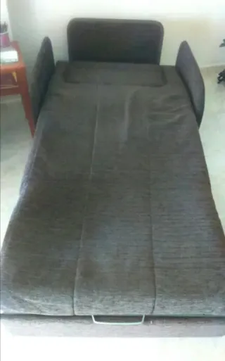 Sofá Cama Marrón Tela