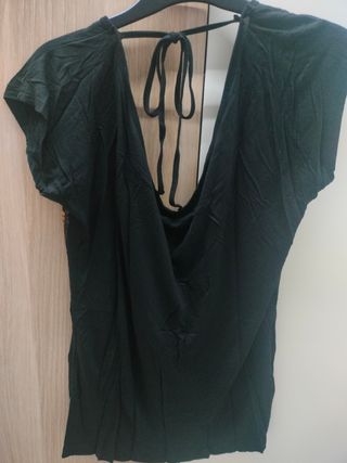 Camiseta fiesta lentejuelas mariposa S