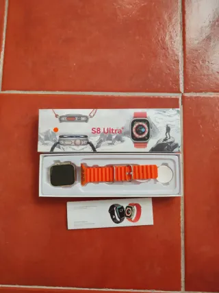 Reloj S8 Ultra Plata y Naranja