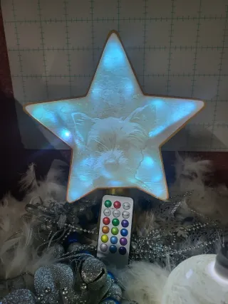 Bola y estrella Navidad personalizadas con luz