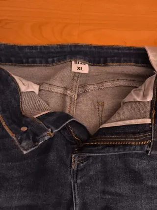 Pantalón vaquero mujer azul desgastado