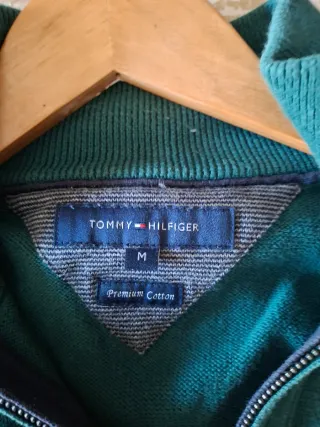 Tommy Hilfiger Sudadera Verde Talla M Premium Cott