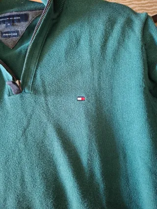 Tommy Hilfiger Sudadera Verde Talla M Premium Cott