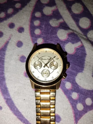 Reloj Massimo Dutti Mujer Dorado y Blanco