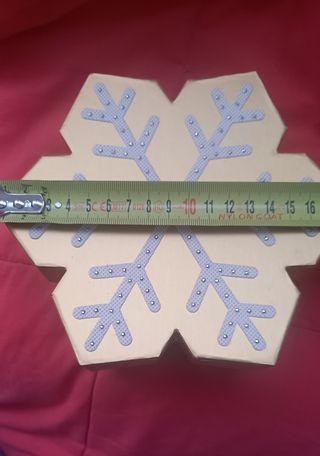 Scatola regalo fiocco di neve oro