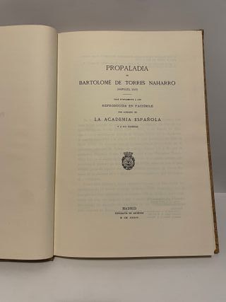 Libro Facsímil de la Propaladia (1517) RAE 1990