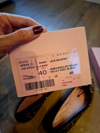 Bailarinas Pretty Ballerinas Glitter Negro/Plata