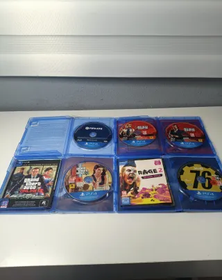 PS4 + 4 Juegos + mando de regalo .