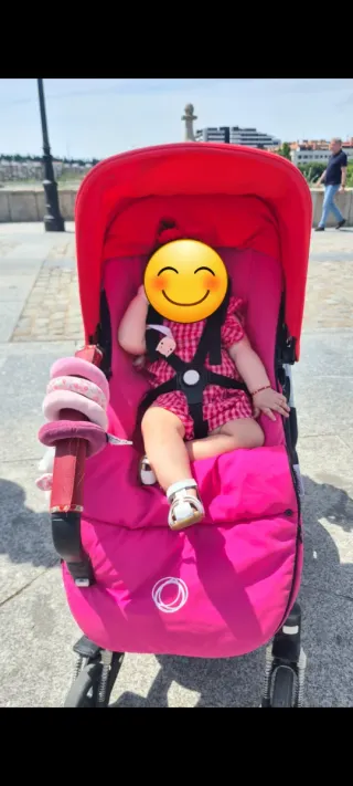 Carrito Bugaboo Rojo y Rosa