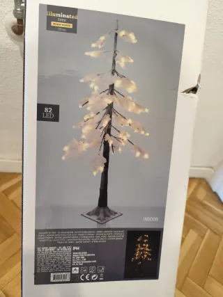 Árbol de Navidad LED 82 Luces Blanco Cálido.